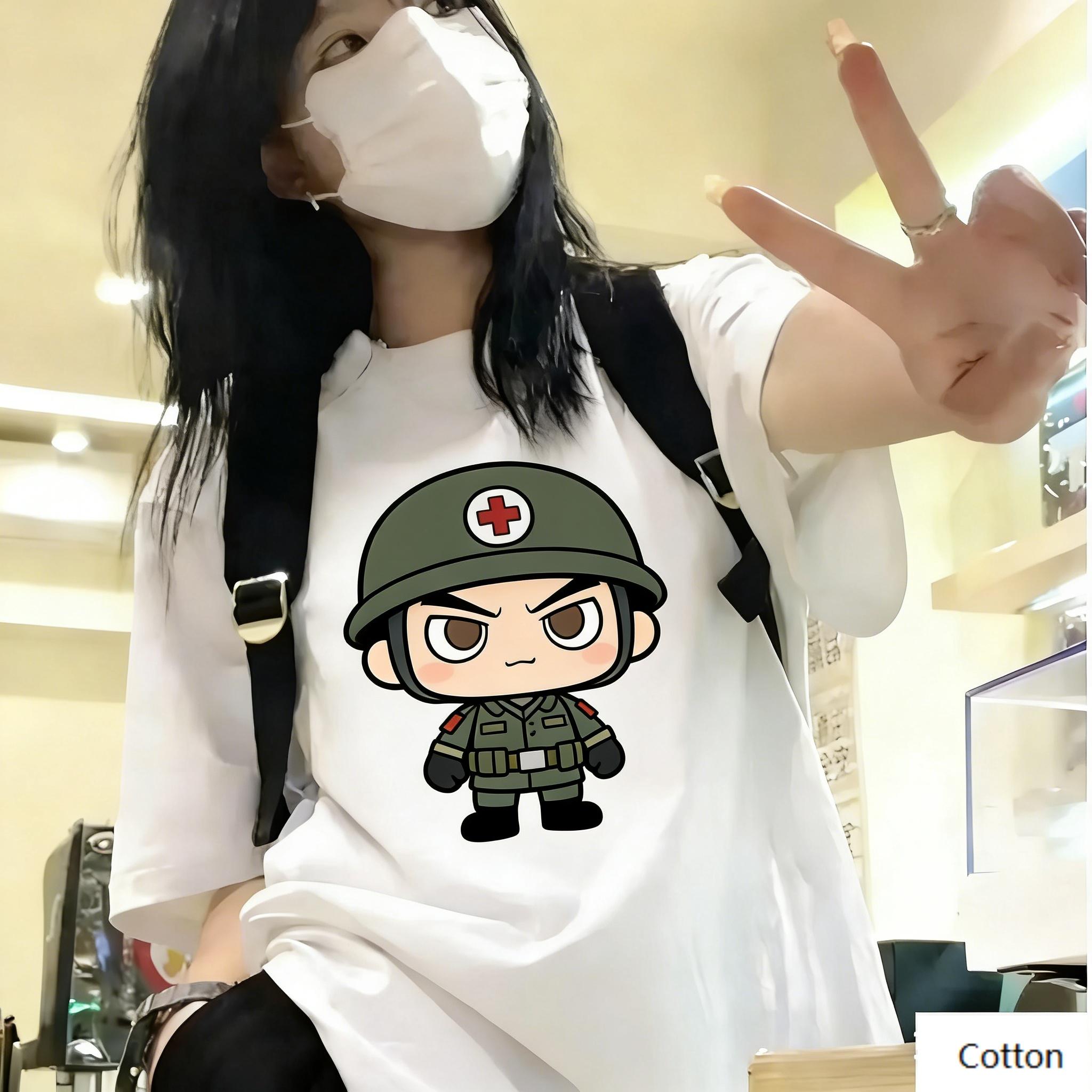Streetwear Unisex Cotton TShirt Featuring Edgy Cartoon Medic Design Kawaii Military Style Top for Trendy Individuals 4XL
Streetwear Unisex Cotton TShirt Featuring Edgy Cartoon Medic Design Kawaii Military Style Top for Trendy Individuals 4XL