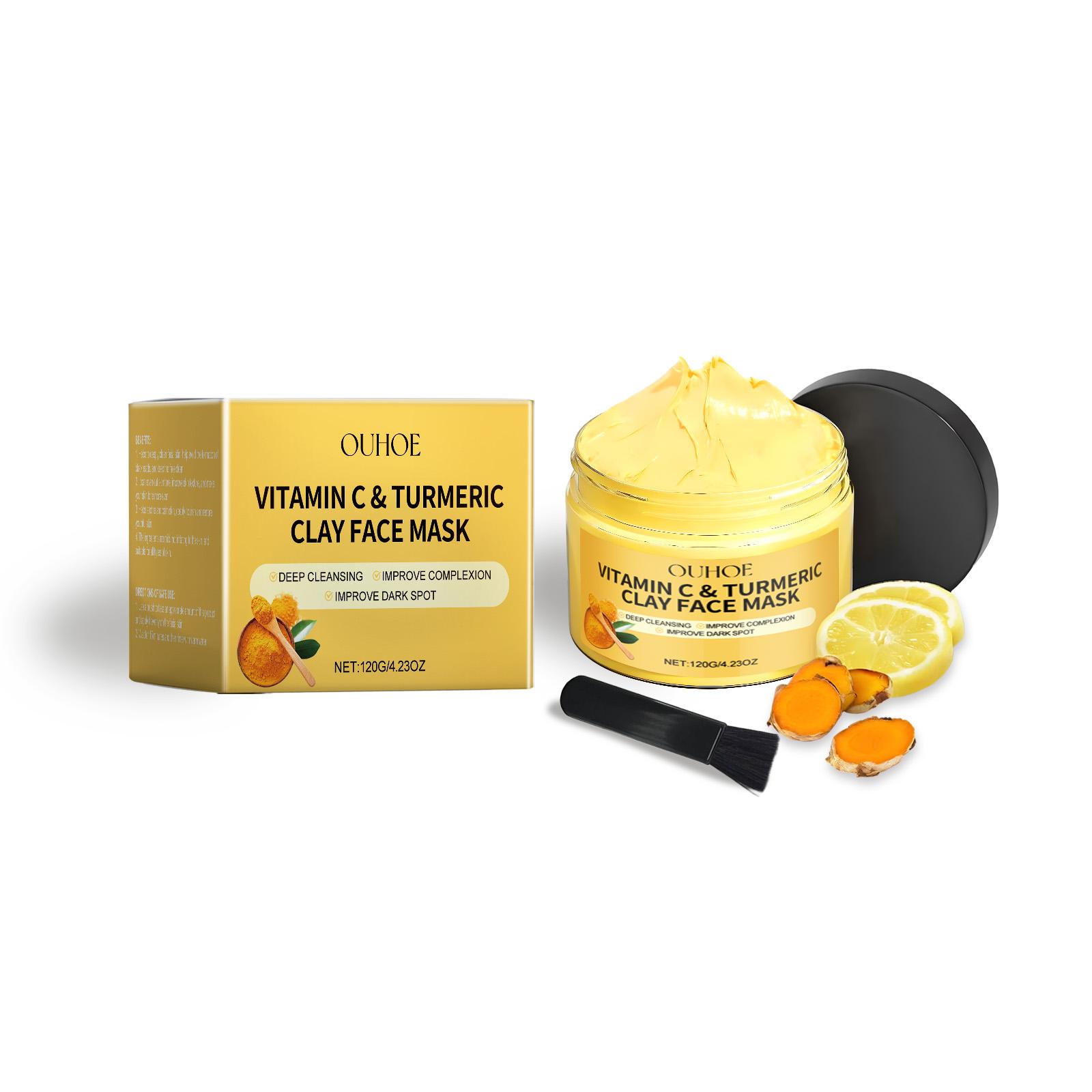 OUHOE Vitamin C Turmeric Mud Mask Moisturizing & Hydrating Soothes Skin For Face Use 120g
OUHOE Vitamin C Turmeric Mud Mask Moisturizing & Hydrating Soothes Skin For Face Use 120g