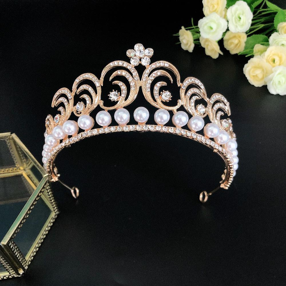 Bridal Crown Pearl Rhinestone Baroque Wedding Jewelry Wedding Hairband Crown Tiara
Bridal Crown Pearl Rhinestone Baroque Wedding Jewelry Wedding Hairband Crown Tiara