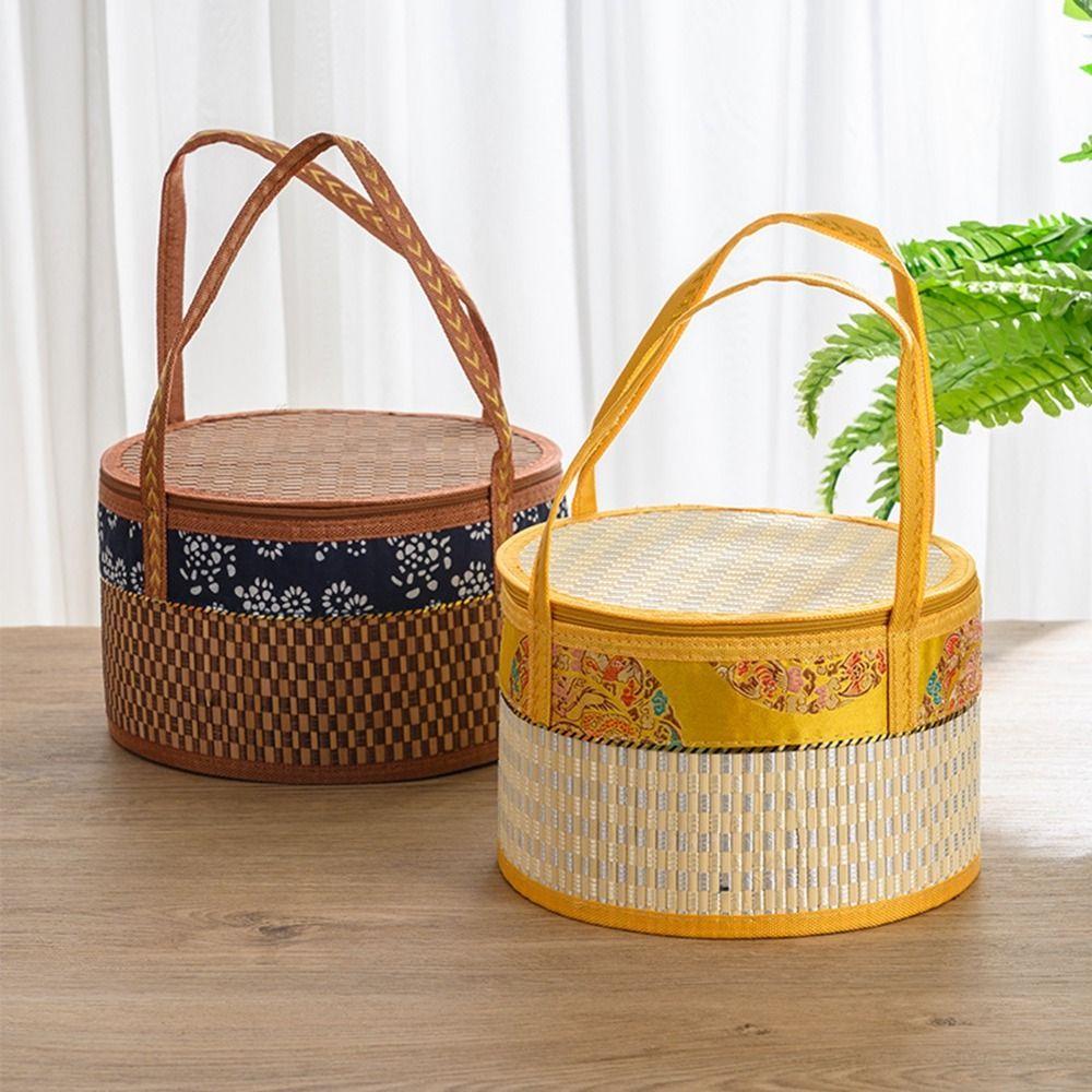 Hand Woven Bamboo Egg Basket Round Dessert Food Bag Multifunctional Foldable Bamboo Basket Gift жёлтый
Hand Woven Bamboo Egg Basket Round Dessert Food Bag Multifunctional Foldable Bamboo Basket Gift жёлтый