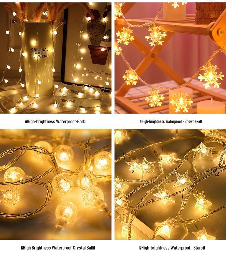 Festive String Lights with Stars, Balls & Snowflakes – Perfect for Christmas, New Year, Birthdays, & Parties 3m 20-star string lights
Festive String Lights with Stars, Balls & Snowflakes – Perfect for Christmas, New Year, Birthdays, & Parties 3m 20-star string lights