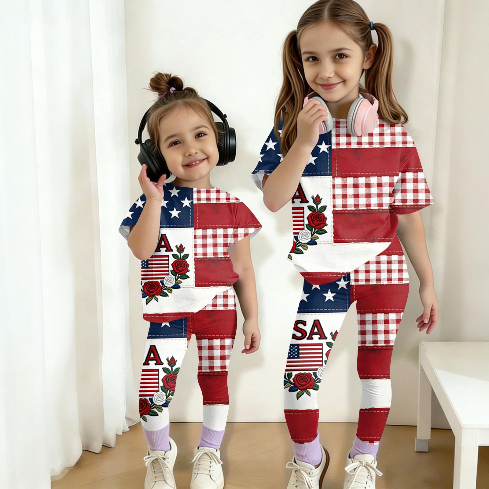 Kids Independence Day Outfit Set Short Sleeve Top and Full Length Pants USA Themed Casual Suit for Boys and Girls 130 винный
Kids Independence Day Outfit Set Short Sleeve Top and Full Length Pants USA Themed Casual Suit for Boys and Girls 130 винный