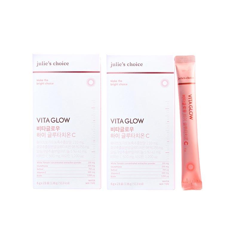 JULIE S CHOICE Vitaglow High Glutathione C 6g*23ea*2boxes P000DXQC - Glutathione
JULIE S CHOICE Vitaglow High Glutathione C 6g*23ea*2boxes P000DXQC - Glutathione
