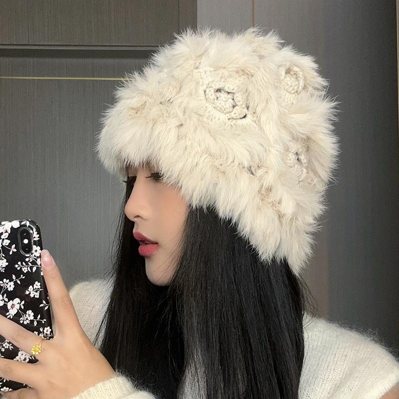 New Stamen Hat~ Handmade Crocheted Rabbit Hair Hat for Women with A Small Face, Hollow Fur Hat for Autumn and Winter, Warm Knitted Hat One Size(55-59cm)
New Stamen Hat~ Handmade Crocheted Rabbit Hair Hat for Women with A Small Face, Hollow Fur Hat for Autumn and Winter, Warm Knitted Hat One Size(55-59cm)