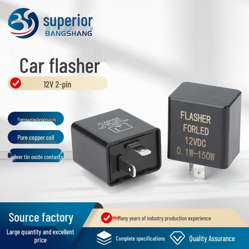 12V Two-Pin Smart Electronic Flasher Relay for Car and Motorcycle Turn Signals
12V Two-Pin Smart Electronic Flasher Relay for Car and Motorcycle Turn Signals