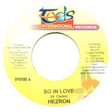 7inch Record HEZRON - So In Love 010109 Tad s Internati Jamaica Reggae, Ska & Dub Used
7inch Record HEZRON - So In Love 010109 Tad s Internati Jamaica Reggae, Ska & Dub Used