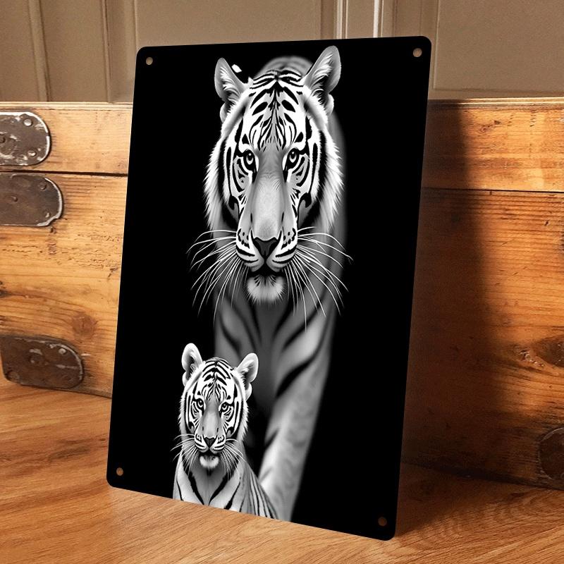 1 piece of black and white art tin painting plaque featuring a mother tiger and her cub, suitable for modern minimalist home dec (as the picture,20x30cm)
1 piece of black and white art tin painting plaque featuring a mother tiger and her cub, suitable for modern minimalist home dec (as the picture,20x30cm)
