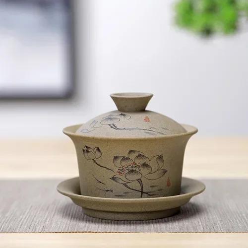 WSHYUFEI Jingdezhen ceramic Gaiwan bowl Chinese style Stoneware retro tea set Handmade Bubble tea bowl Travel Tea cup 150ml 150ml
WSHYUFEI Jingdezhen ceramic Gaiwan bowl Chinese style Stoneware retro tea set Handmade Bubble tea bowl Travel Tea cup 150ml 150ml