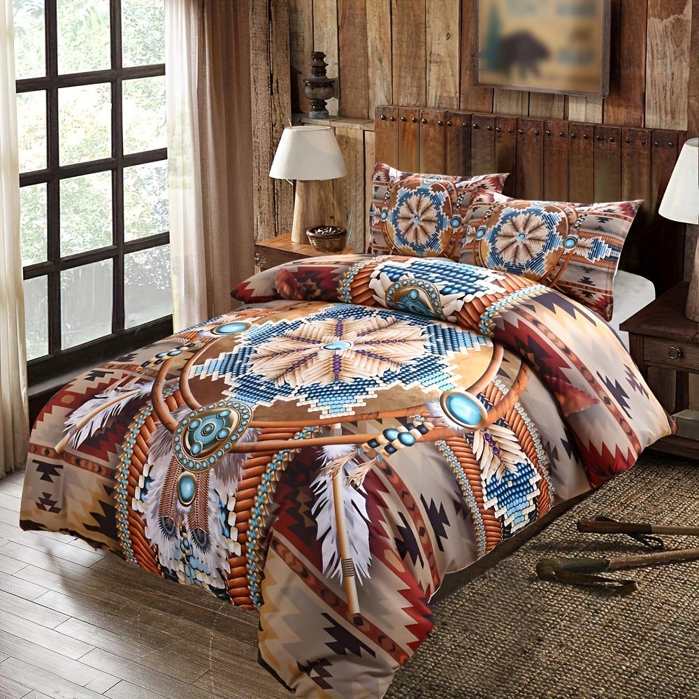 Western Bead Print Bedding Set Soft Comfortable Duvet Cover For Bedroom Guest Room (1*Duvet Cover + 2*Pillowcase Without Core) 140X210cm
Western Bead Print Bedding Set Soft Comfortable Duvet Cover For Bedroom Guest Room (1*Duvet Cover + 2*Pillowcase Without Core) 140X210cm