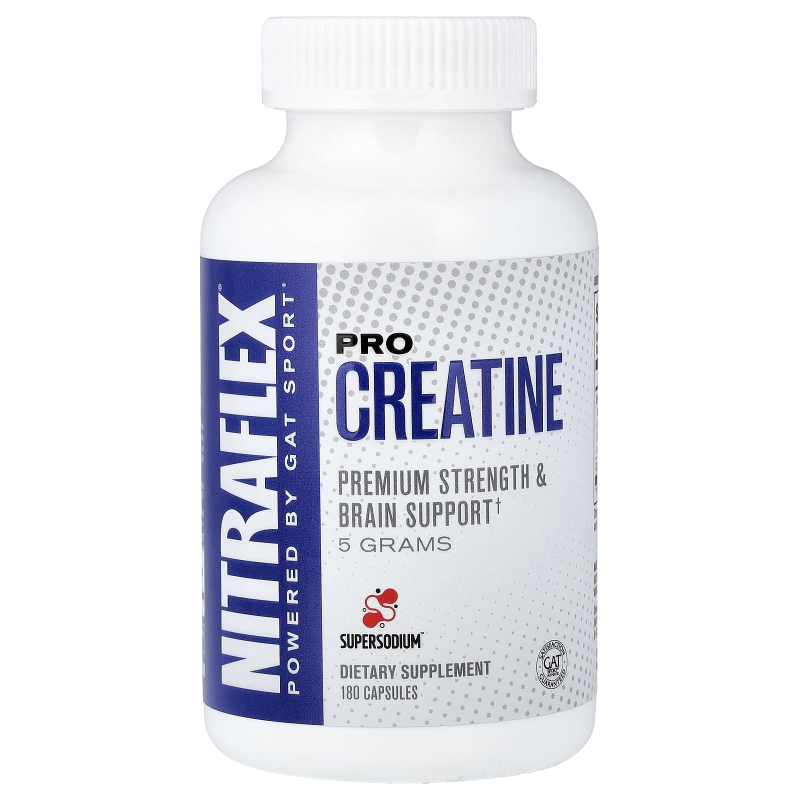 GAT, Nitraflex®, Pro-Creatine, 180 Capsules
GAT, Nitraflex®, Pro-Creatine, 180 Capsules