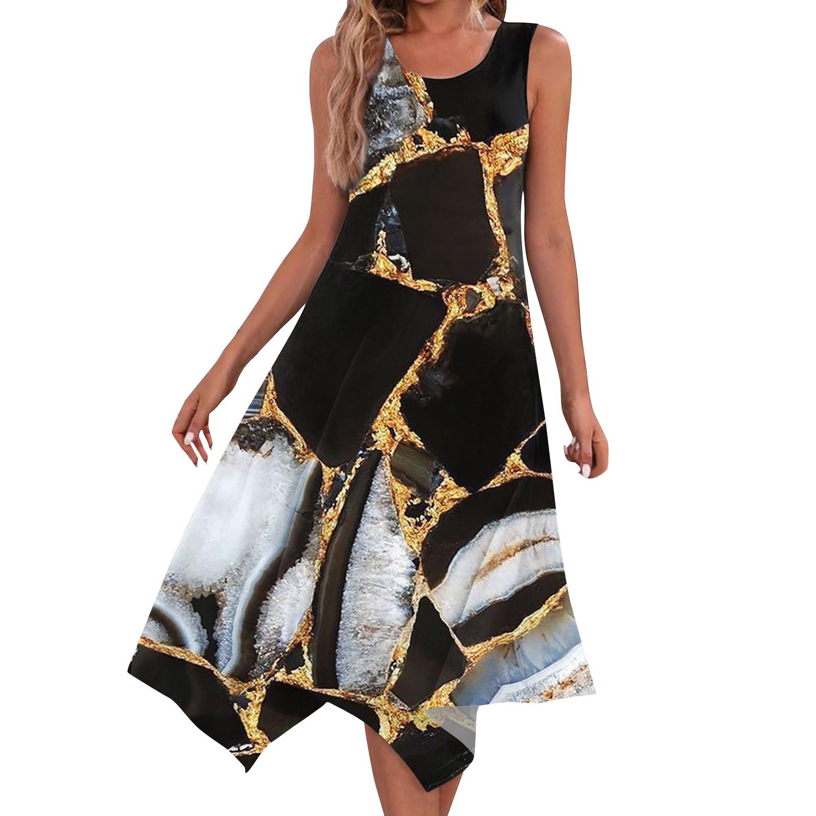 Женское повседневное модное платье миди без рукавов с круглым вырезом и нерегулярным подолом L чёрный
Женское повседневное модное платье миди без рукавов с круглым вырезом и нерегулярным подолом L чёрный