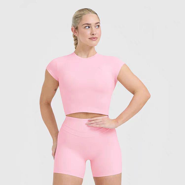 Женская футболка для йоги в европейском и американском стиле - Высокоэластичная, Облегающая, Удобная, Повседневный спортивный топ, Короткий рукав Medium розовый
Женская футболка для йоги в европейском и американском стиле - Высокоэластичная, Облегающая, Удобная, Повседневный спортивный топ, Короткий рукав Medium розовый