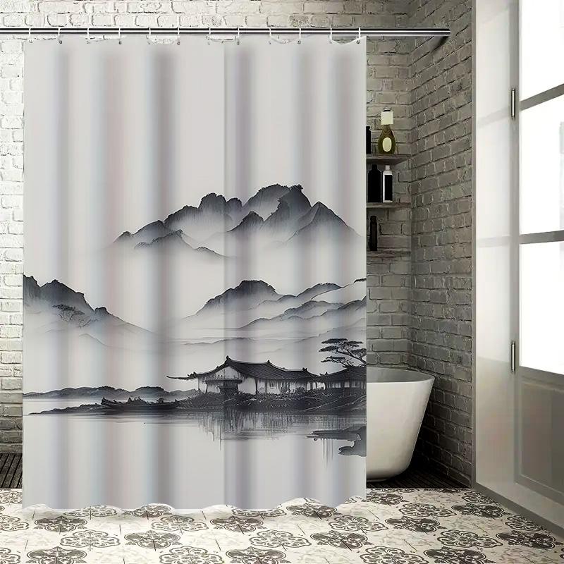 Traditional Chinese Landscape Design Waterproof Shower Curtain Heat Resistant Machine Washable Non-Transparent 180x180cm 90X180cm(35x70in)
Traditional Chinese Landscape Design Waterproof Shower Curtain Heat Resistant Machine Washable Non-Transparent 180x180cm 90X180cm(35x70in)