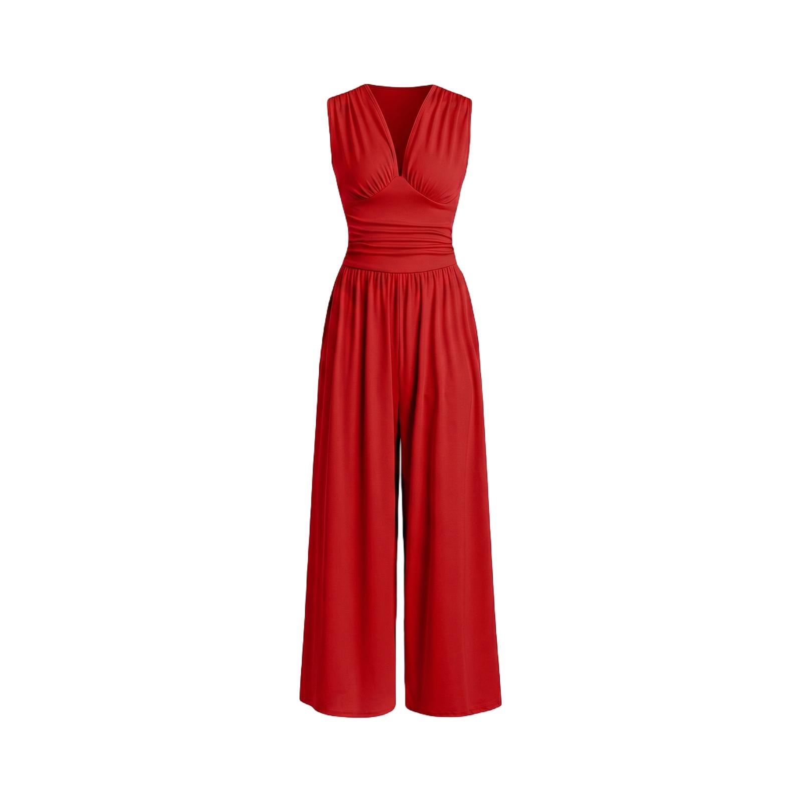 Sleeveless Ribbed Knit Jumpsuit V Neck Wide Leg One Piece Romper Stretchy Soft Fabric Comfortable Fit Casual Wear S червоний
Sleeveless Ribbed Knit Jumpsuit V Neck Wide Leg One Piece Romper Stretchy Soft Fabric Comfortable Fit Casual Wear S червоний