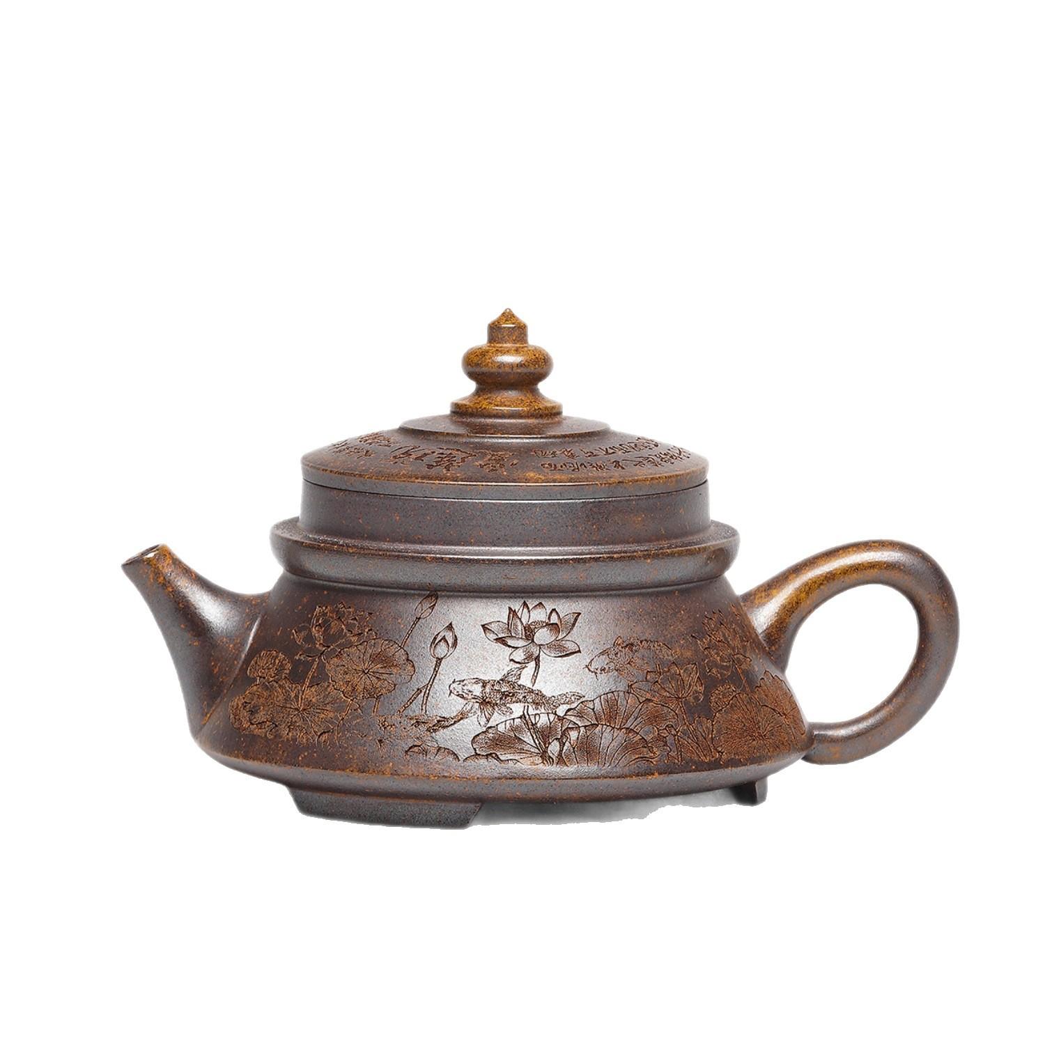 250ml Yixing Purple Clay Teapots Handmade Engraved Lotus Pagoda Pot Raw Ore Wood-fired Porcelain Mud Kettle Zisha Tea Set Gift
250ml Yixing Purple Clay Teapots Handmade Engraved Lotus Pagoda Pot Raw Ore Wood-fired Porcelain Mud Kettle Zisha Tea Set Gift