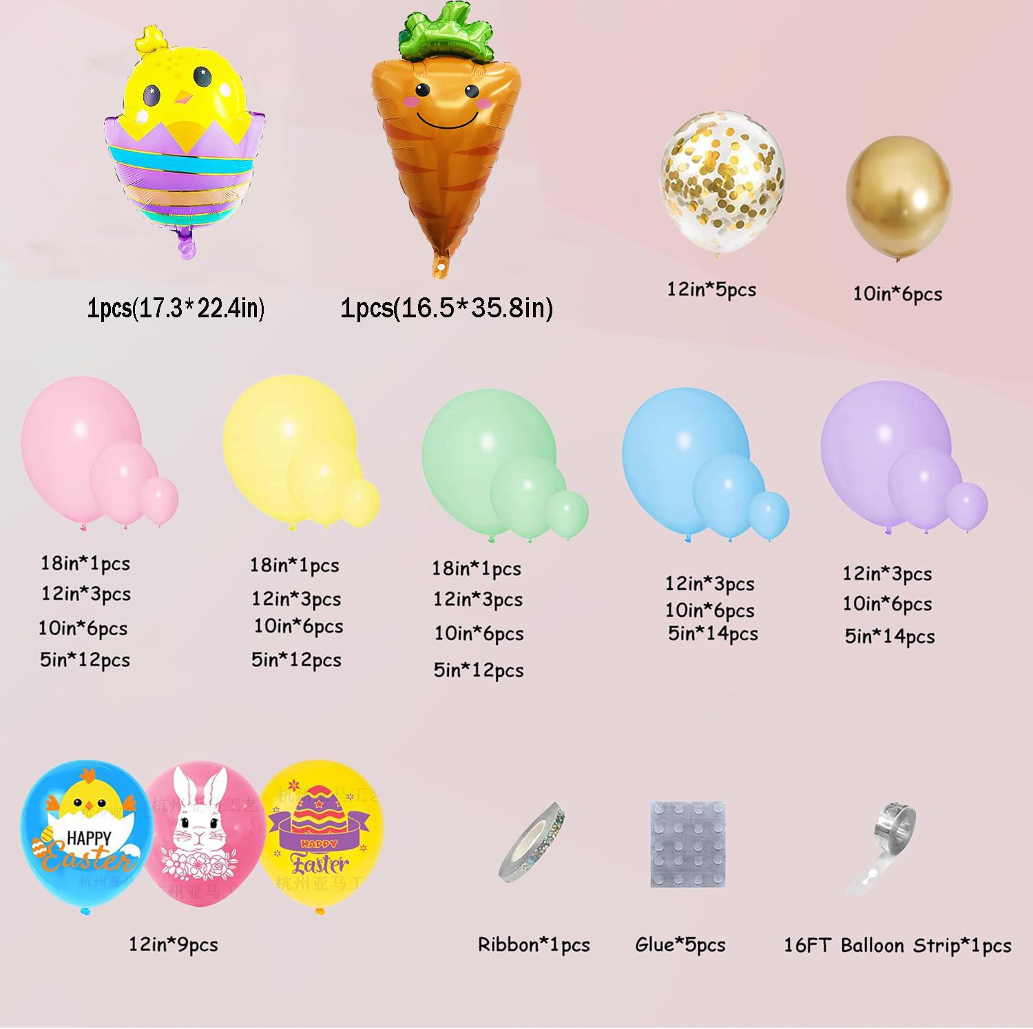 137pcs Easter Balloon Garland Arch Kit Easter Carrot Decorations Happy Easter Party Supplies Baby Shower Decoration Globos other
137pcs Easter Balloon Garland Arch Kit Easter Carrot Decorations Happy Easter Party Supplies Baby Shower Decoration Globos other