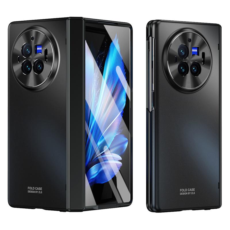 For vivo X Fold3 Pro Case PU Leather Coated PC Phone Cover with Tempered Glass Screen Film Black 
For vivo X Fold3 Pro Case PU Leather Coated PC Phone Cover with Tempered Glass Screen Film Black