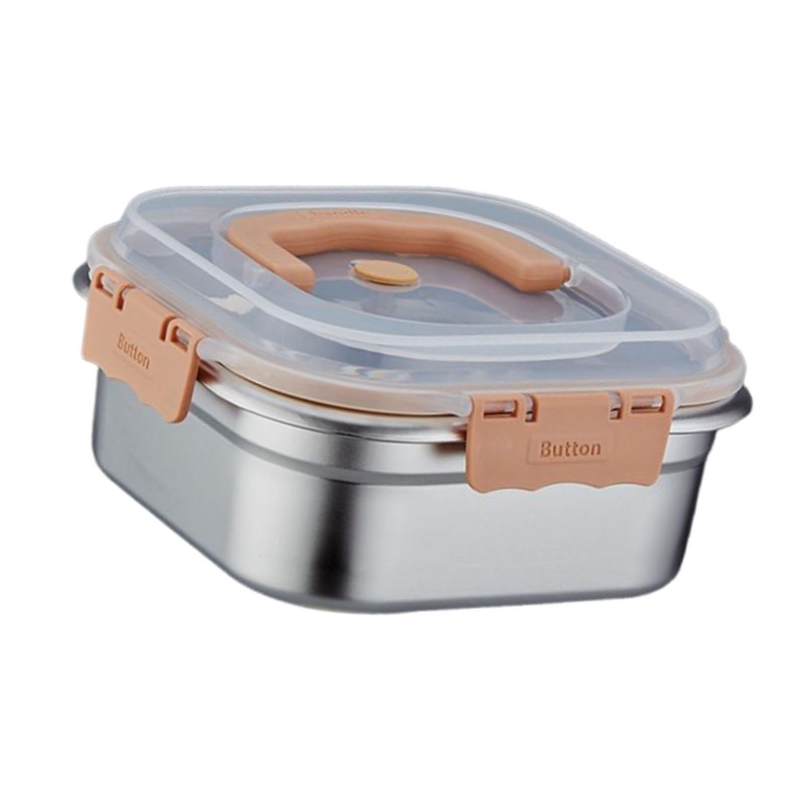 Большая емкость для хранения продуктов из нержавеющей стали, герметичный ланч-бокс с ручкой, металлический контейнер для хранения продуктов для дома и офиса S хаки
Большая емкость для хранения продуктов из нержавеющей стали, герметичный ланч-бокс с ручкой, металлический контейнер для хранения продуктов для дома и офиса S хаки