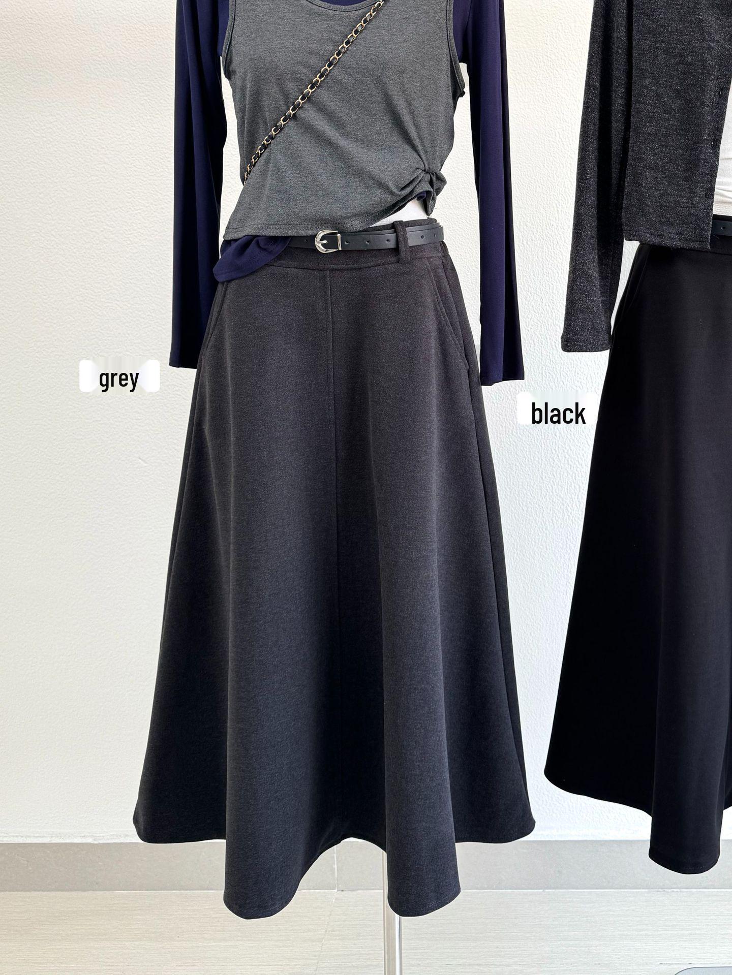 Versatile Slimming Plaid Wool Midi Skirt: Thick Black A-Line for Autumn & Winter, Perfect for Pear-Shaped Figures, Hip-Covering Half Skirt. One size сірий колір
Versatile Slimming Plaid Wool Midi Skirt: Thick Black A-Line for Autumn & Winter, Perfect for Pear-Shaped Figures, Hip-Covering Half Skirt. One size сірий колір