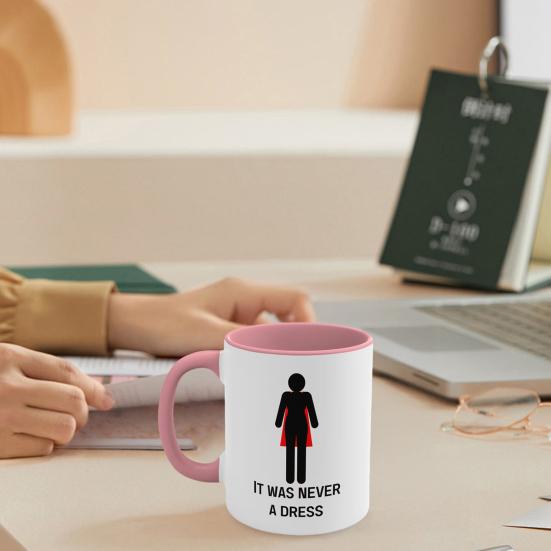 Yousheng Personalized Ceramic Mug Empowering Women It Was Never A Dress Motivational Coffee Mug Trendy Drinkware Gift for Coffee Lovers 300ML рожевий
Yousheng Personalized Ceramic Mug Empowering Women It Was Never A Dress Motivational Coffee Mug Trendy Drinkware Gift for Coffee Lovers 300ML рожевий