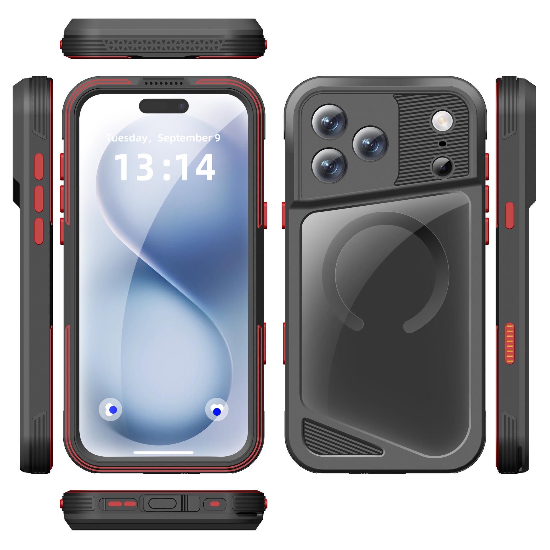 iPhone 17 Waterproof Magnetic Case - Full Coverage, Dustproof, Anti-Drop Protective Shell iPhone 17 Pro чорний/червоний
iPhone 17 Waterproof Magnetic Case - Full Coverage, Dustproof, Anti-Drop Protective Shell iPhone 17 Pro чорний/червоний