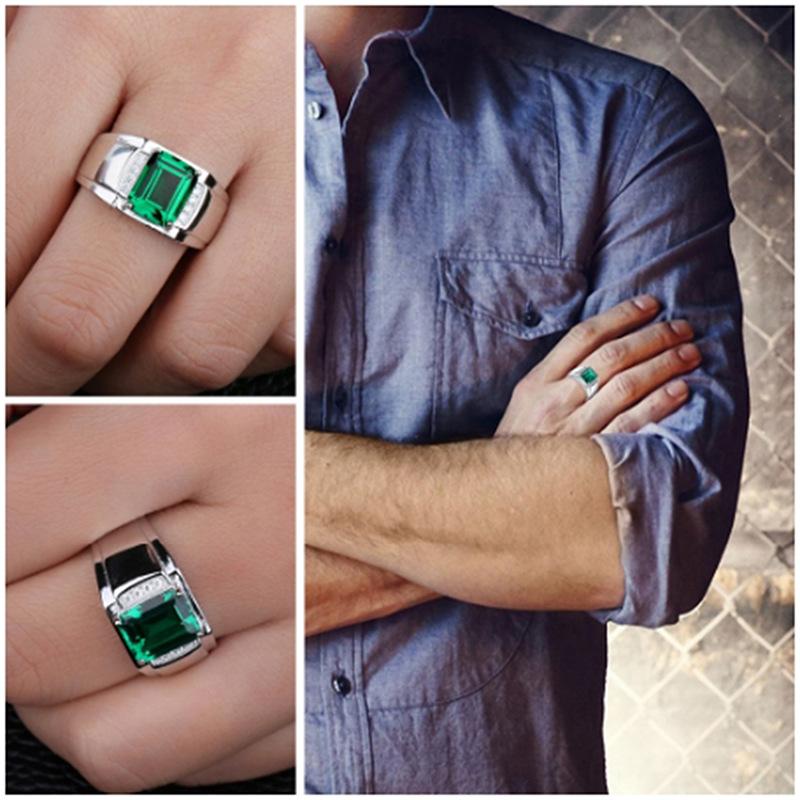 Мужское серебряное кольцо S925, платиновое покрытие, зеленый цирконий, изумрудное веретенообразное кольцо, мужское изумрудное кольцо
Мужское серебряное кольцо S925, платиновое покрытие, зеленый цирконий, изумрудное веретенообразное кольцо, мужское изумрудное кольцо