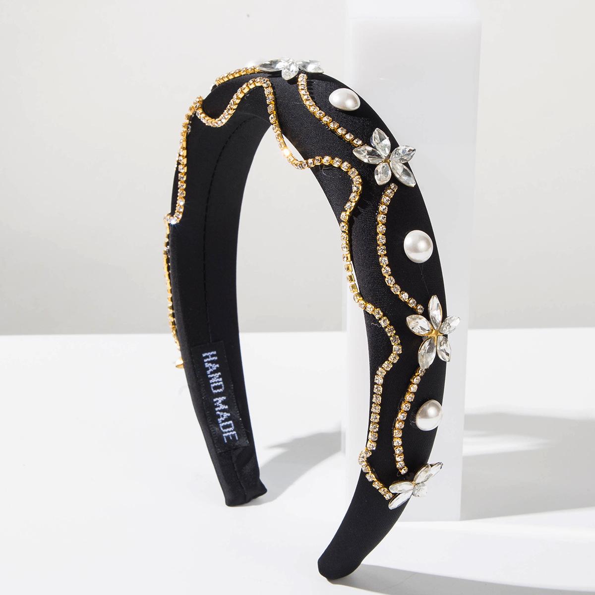 2026 Headband Solid Color Diamond-encrusted Pearl Chain Wide Edge Hair Accessories Women s High-end Banquet Headband чёрный
2026 Headband Solid Color Diamond-encrusted Pearl Chain Wide Edge Hair Accessories Women s High-end Banquet Headband чёрный