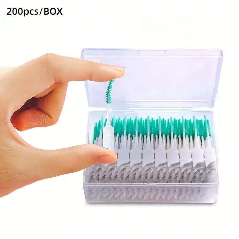 Interdental Brush Soft Rubber 200Pcs/box Teeth Cleaning Tools Dental Cleaning Between Teeth Toothbrush Oral Hygiene Care Tools-
Interdental Brush Soft Rubber 200Pcs/box Teeth Cleaning Tools Dental Cleaning Between Teeth Toothbrush Oral Hygiene Care Tools-