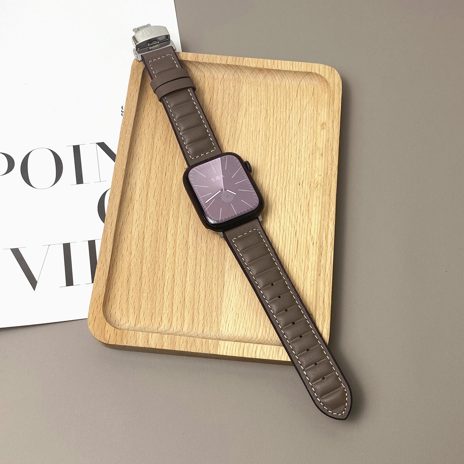 Genuine Cowhide Leather Strap for Apple Watch Series 10 46mm/Ultra 2/Ultra 49mm/9 8 7 45mm/SE (2023) SE (2022) SE 6 5 4 44mm/3 2 1 42mm Tan
Genuine Cowhide Leather Strap for Apple Watch Series 10 46mm/Ultra 2/Ultra 49mm/9 8 7 45mm/SE (2023) SE (2022) SE 6 5 4 44mm/3 2 1 42mm Tan