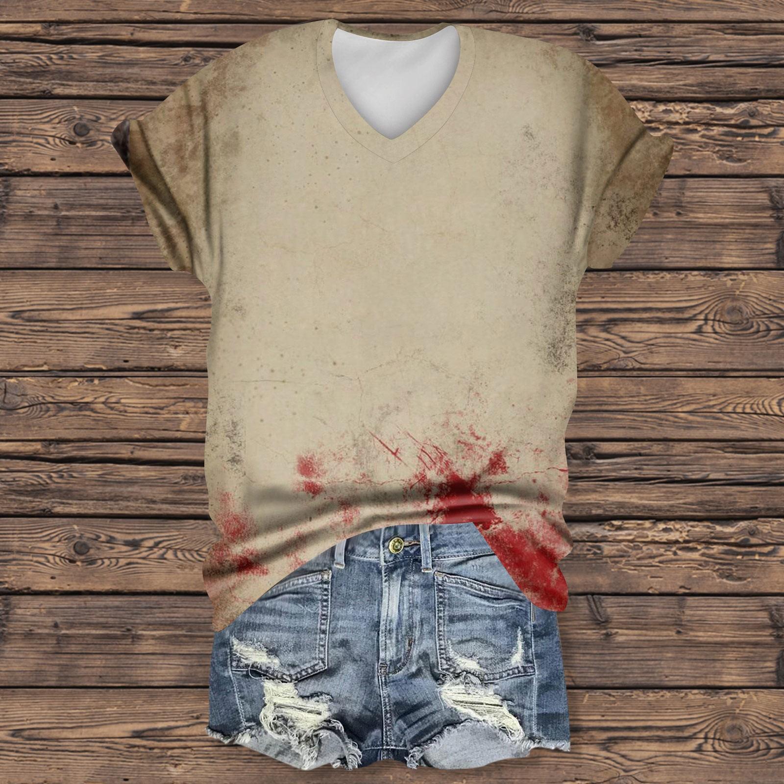 Women s Fashion Casual Short Sleeve Halloween Print Tops Halloween Elegant Tops S бежевий
Women s Fashion Casual Short Sleeve Halloween Print Tops Halloween Elegant Tops S бежевий