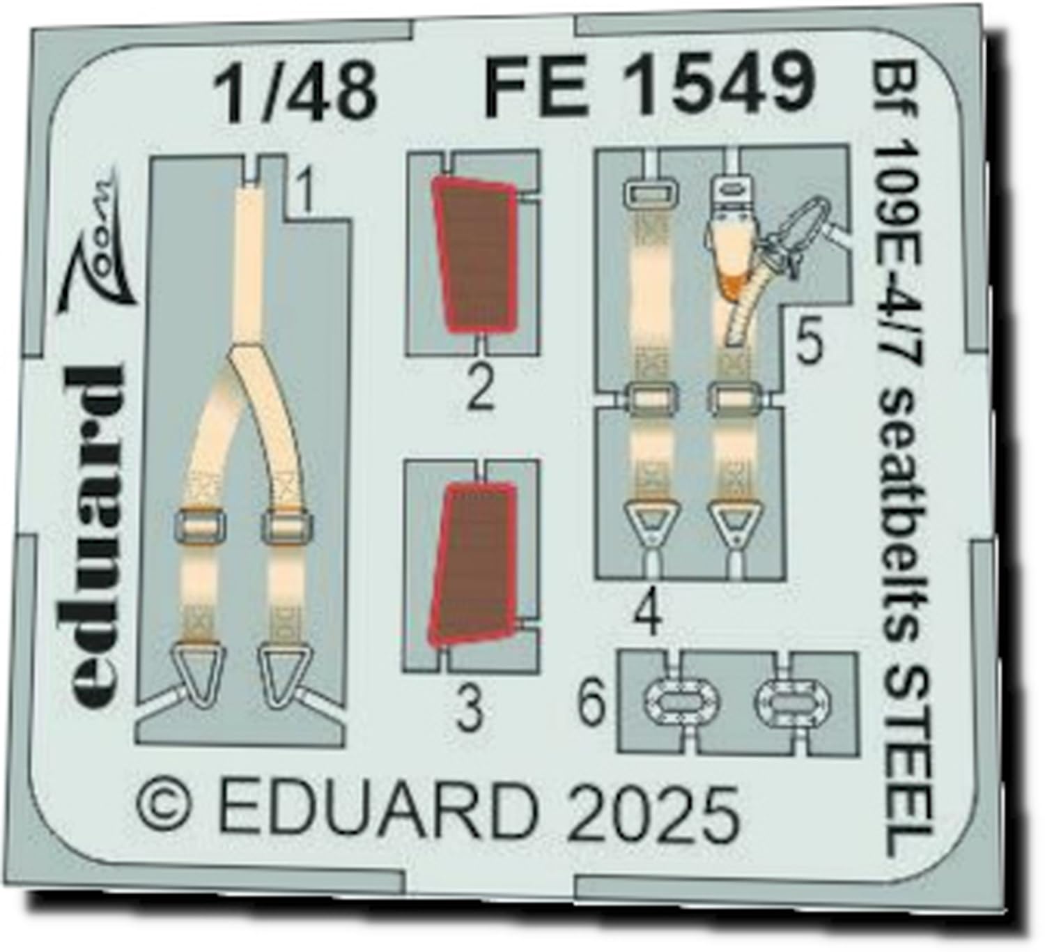Эдуард 1/48 Bf109E-4/7 Ремни безопасности из нержавеющей стали (для Тамии) Детали для пластиковой модели EDUFE1549 (Самолет)
Эдуард 1/48 Bf109E-4/7 Ремни безопасности из нержавеющей стали (для Тамии) Детали для пластиковой модели EDUFE1549 (Самолет)