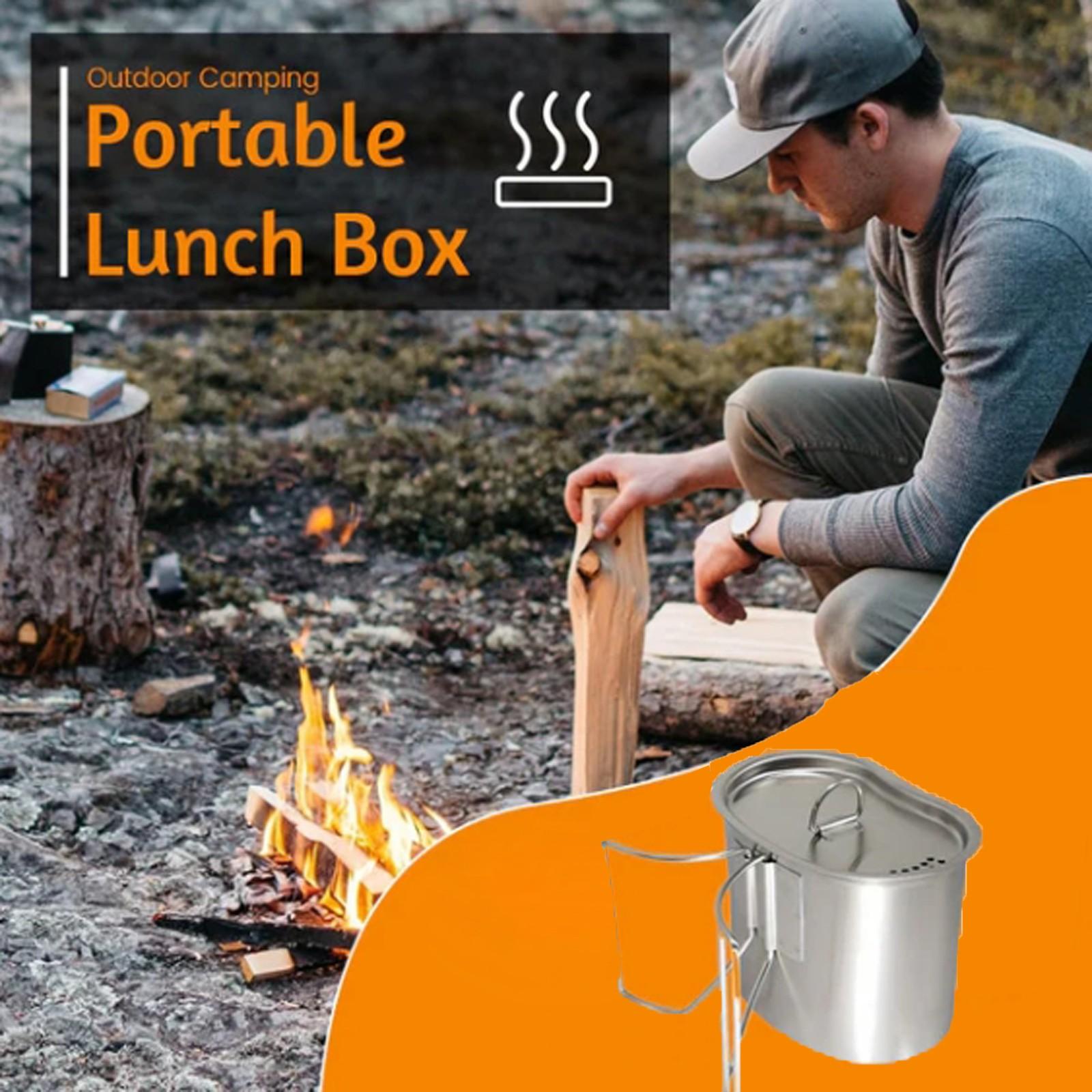 1pcs Stainless Steel Camping Pot Outdoor Food Container For Hiking Easy To Clean Suitable For Camping Picnic Backpacking Travel One Size
1pcs Stainless Steel Camping Pot Outdoor Food Container For Hiking Easy To Clean Suitable For Camping Picnic Backpacking Travel One Size