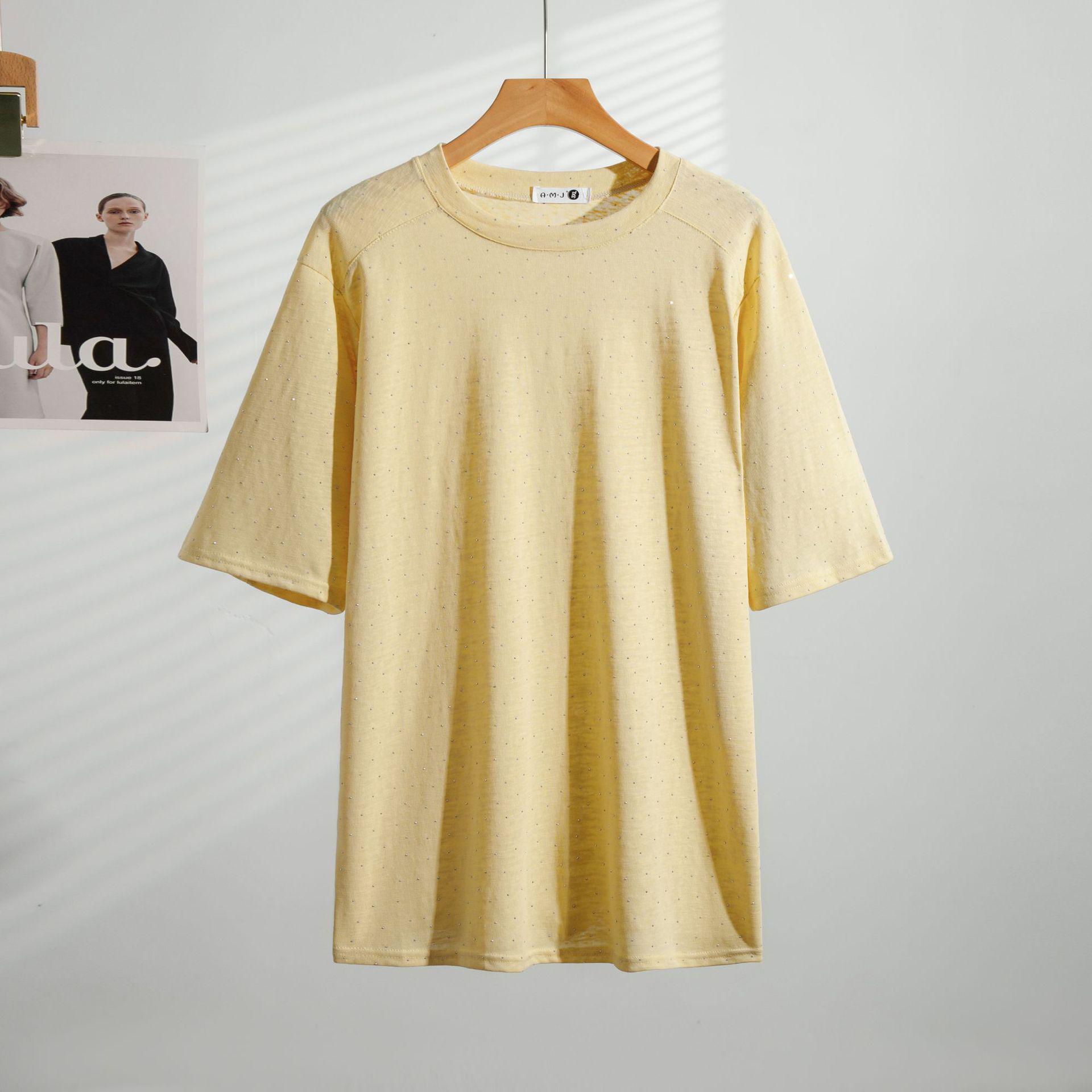 2026 Summer Fashion Plus Size Rhinestone Round Neck Short Sleeve Top for Women 3XL (120-160 Jin) жовтий
2026 Summer Fashion Plus Size Rhinestone Round Neck Short Sleeve Top for Women 3XL (120-160 Jin) жовтий