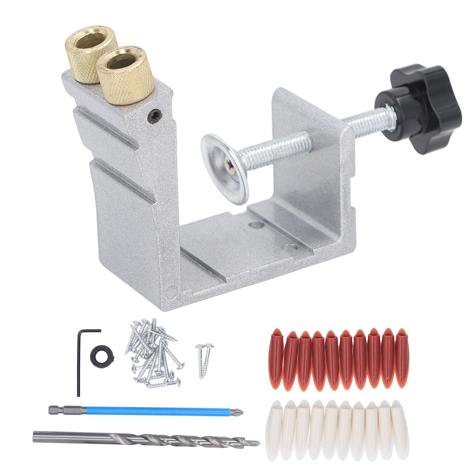 Pocket Hole Jig Set Adjustable Inclined Punch Locator Aluminum Alloy Woodworking Dowel Drilling
Pocket Hole Jig Set Adjustable Inclined Punch Locator Aluminum Alloy Woodworking Dowel Drilling