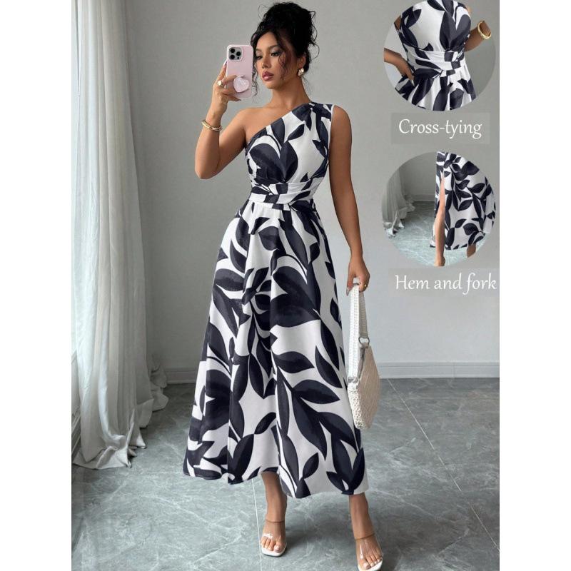 Women Clothing Spring and Summer Print One Shoulder Maxi Dress Sexy Vacation Elegant XL чорний
Women Clothing Spring and Summer Print One Shoulder Maxi Dress Sexy Vacation Elegant XL чорний