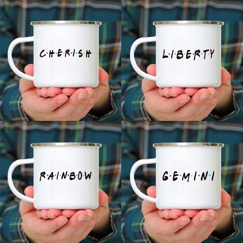 Friends Creative Enamel Tea Drinks Mug with Handle Women Breakfast Dessert Milk Cups Travel Coffee Water Mugs Holiday Gifts 1pcs
Friends Creative Enamel Tea Drinks Mug with Handle Women Breakfast Dessert Milk Cups Travel Coffee Water Mugs Holiday Gifts 1pcs