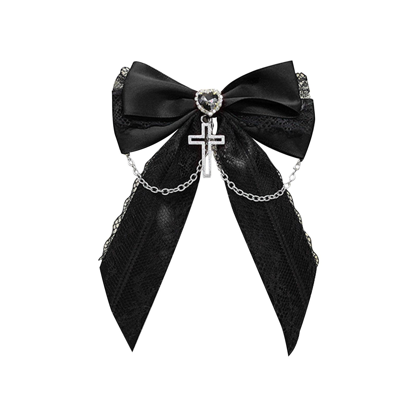 Lace Bowknot Hair Clip for Women Crossed Pendant Hair Bows 2000s Punk Clip Anime Barrettes Girl All Matching Hair Ornament
Lace Bowknot Hair Clip for Women Crossed Pendant Hair Bows 2000s Punk Clip Anime Barrettes Girl All Matching Hair Ornament