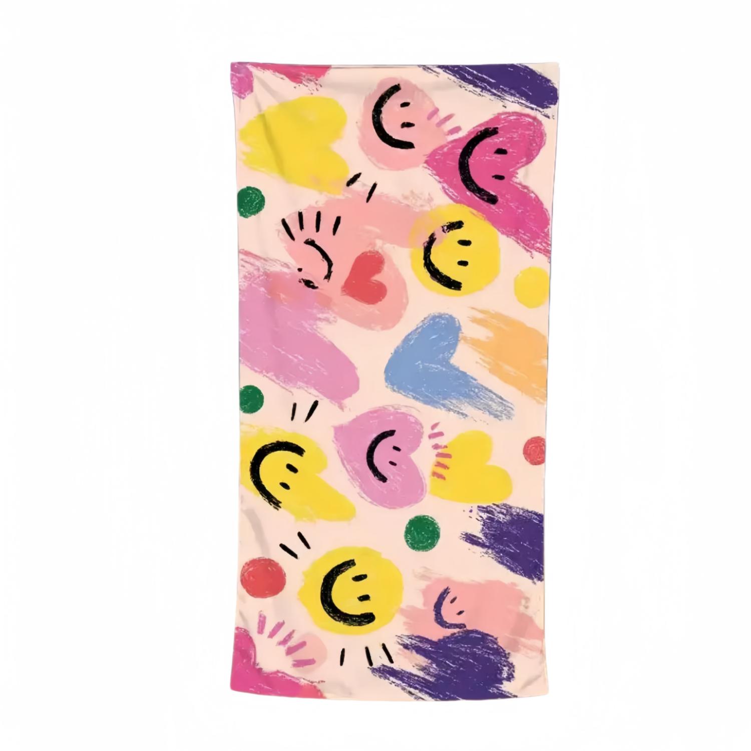 Smile Pattern Soft Absorbent Beach Blanket Towel Quick Dry Multi-Size Flat Print Design for Pool Camping Travel W30*H60(CM)
Smile Pattern Soft Absorbent Beach Blanket Towel Quick Dry Multi-Size Flat Print Design for Pool Camping Travel W30*H60(CM)
