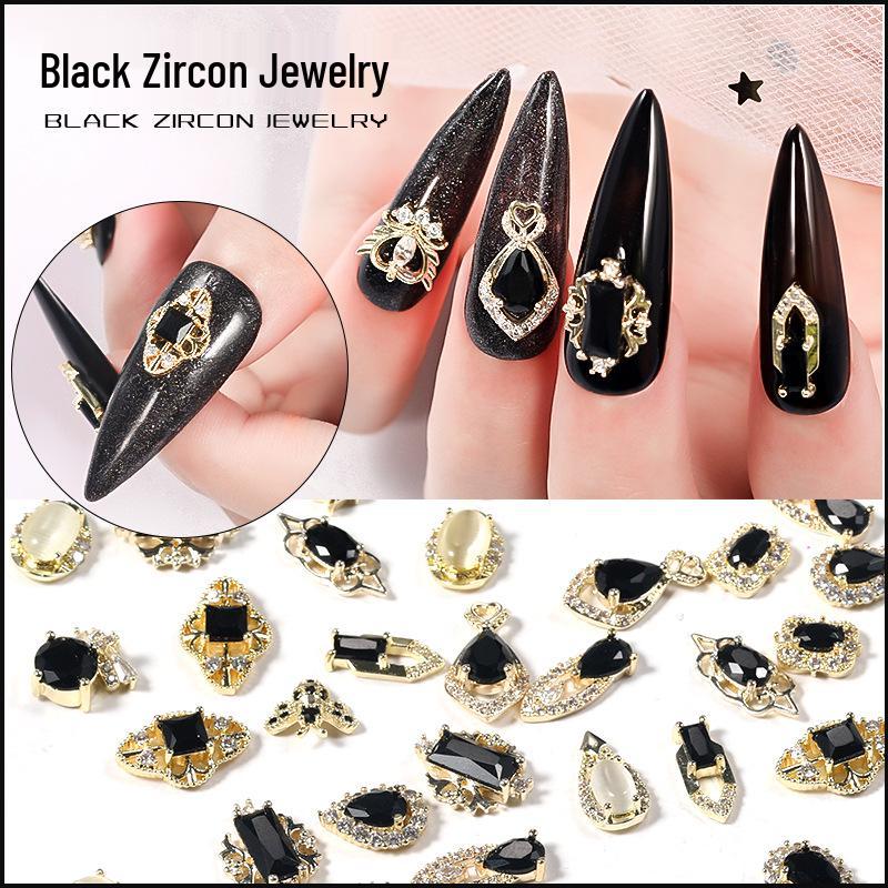 Japanese Luxury Nail Art: Real Gold Electroplated Zircon Stickers with Black Diamond Finish
Japanese Luxury Nail Art: Real Gold Electroplated Zircon Stickers with Black Diamond Finish