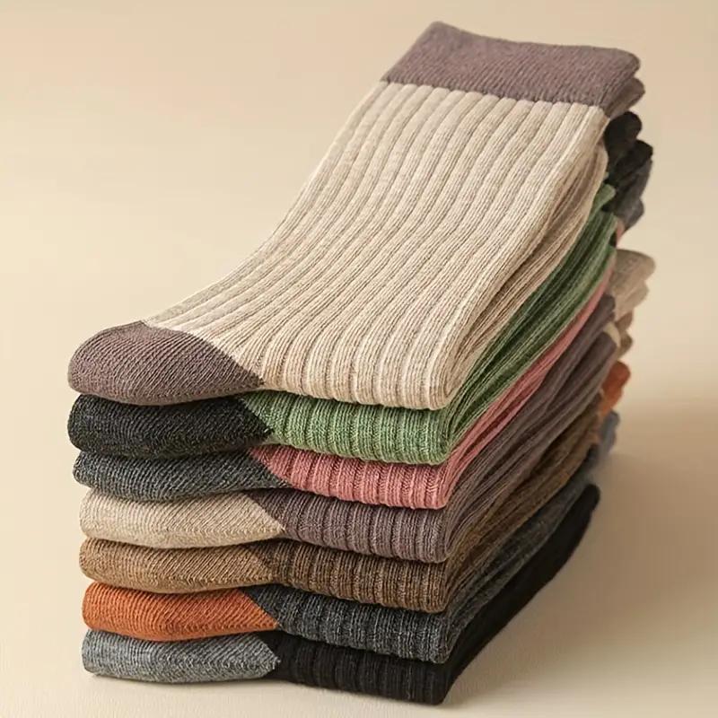 7 Pairs of Cozy Patchwork Crew Socks - Soft, Breathable, and Comfy Mid Tube Socks for Fall & Winter
7 Pairs of Cozy Patchwork Crew Socks - Soft, Breathable, and Comfy Mid Tube Socks for Fall & Winter