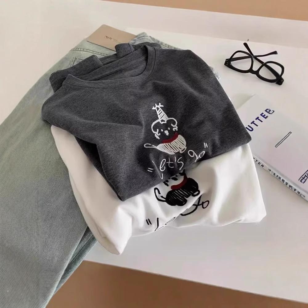 Gray Embroidered Puppy Women s Casual Loose Short Sleeve T-shirt, Spring 2025 Collection M
Gray Embroidered Puppy Women s Casual Loose Short Sleeve T-shirt, Spring 2025 Collection M