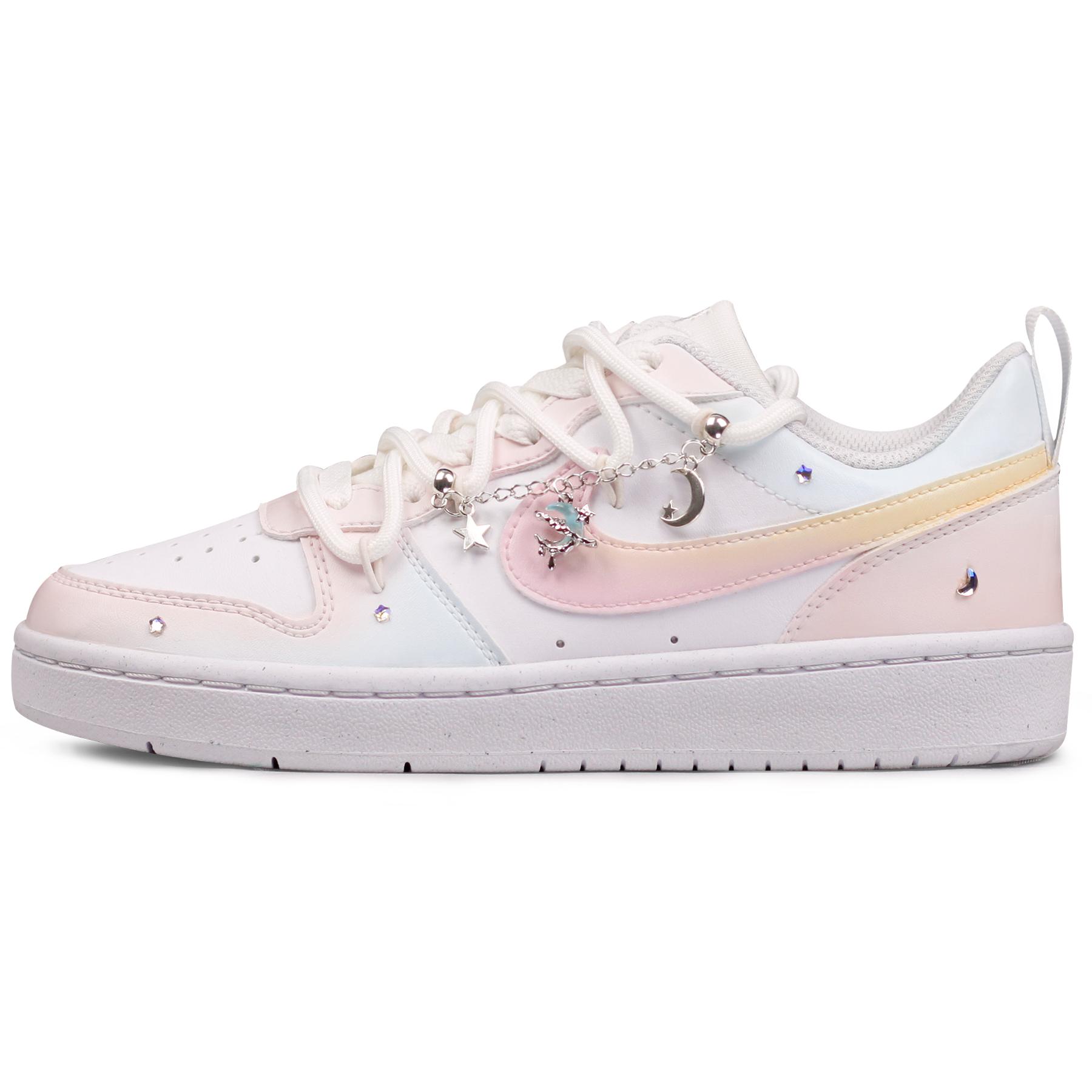 Nike Court Borough Lightweight And Breathable Low top Skateboard Shoes GS Pink White BQ5448-100(Team41-) 35.5
Nike Court Borough Lightweight And Breathable Low top Skateboard Shoes GS Pink White BQ5448-100(Team41-) 35.5