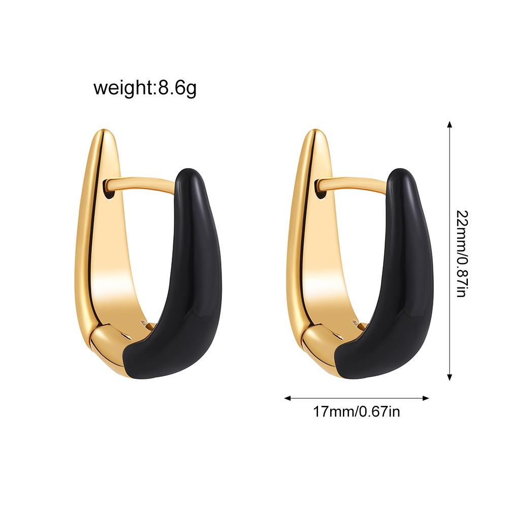 New Charm Gold Plated U Shape Hoop Earrings White Enamel Geometric Ear Hoops Female Daily Versatile Jewelry
New Charm Gold Plated U Shape Hoop Earrings White Enamel Geometric Ear Hoops Female Daily Versatile Jewelry