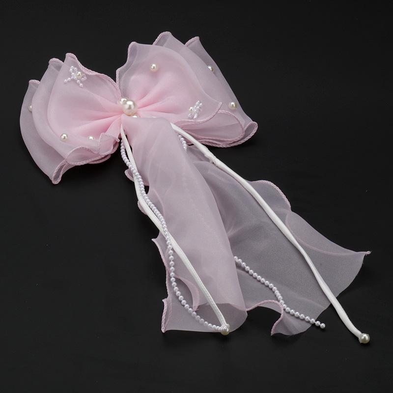 1PC Long Ribbon Mesh Bow Women Hair Clips Elegant Pearls HairBands White Mesh Hairpins Wedding Party Bride Hair Accessories рожевий
1PC Long Ribbon Mesh Bow Women Hair Clips Elegant Pearls HairBands White Mesh Hairpins Wedding Party Bride Hair Accessories рожевий