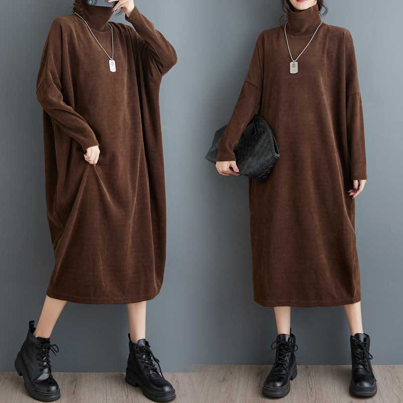 Autumn High-collar Fashion Slim Temperament Casual Long-sleeved Dress one size темно-коричневого кольору
Autumn High-collar Fashion Slim Temperament Casual Long-sleeved Dress one size темно-коричневого кольору
