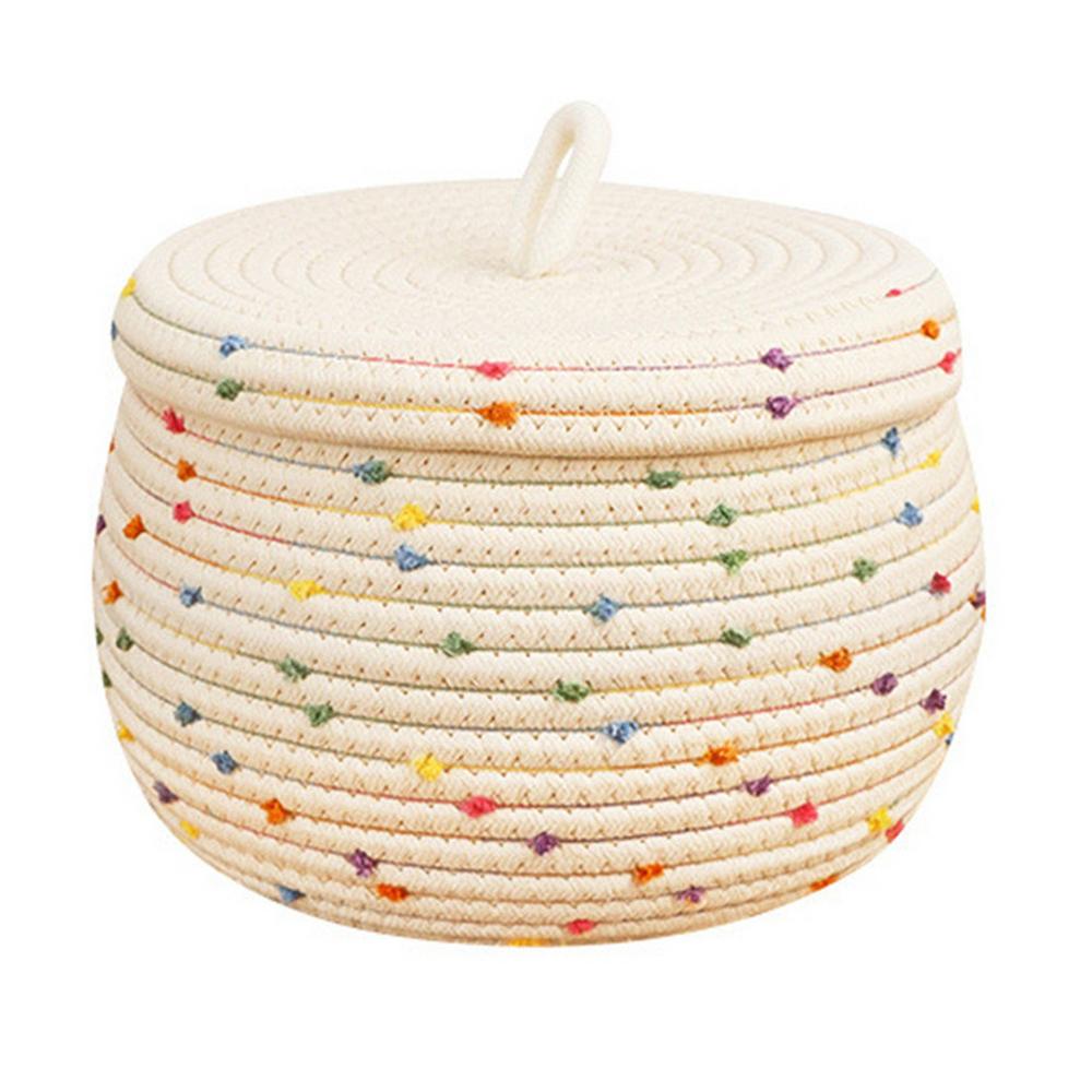 Cotton Rope Basket Cute Storage Organizer With Lids Round Rainbow Pompoms Braided Laundry Hamper With Handle Washable For
Cotton Rope Basket Cute Storage Organizer With Lids Round Rainbow Pompoms Braided Laundry Hamper With Handle Washable For