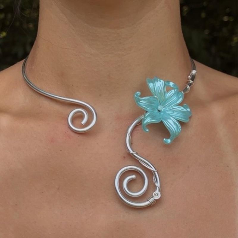 Fashion Colorful Iris Flower Spiral Adjustment Flower Pattern Collar Adjustable Length Women A4
Fashion Colorful Iris Flower Spiral Adjustment Flower Pattern Collar Adjustable Length Women A4