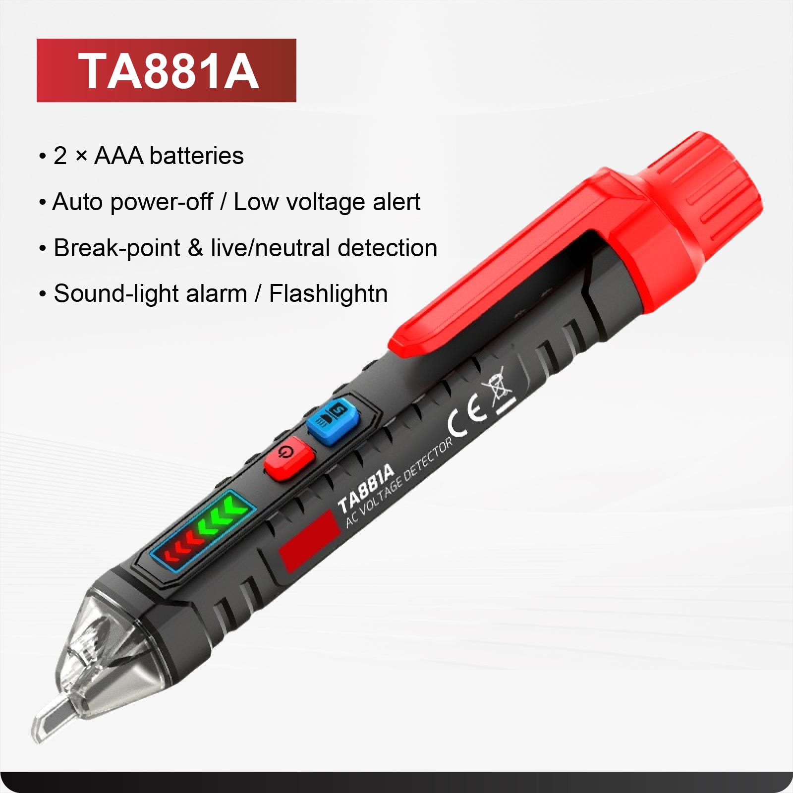 TA881A Non Contact Voltage Tester Pen 12‑1000V LCD AC Voltage Detector Pen Electrician Tool Phase Sequence Tester TA881A
TA881A Non Contact Voltage Tester Pen 12‑1000V LCD AC Voltage Detector Pen Electrician Tool Phase Sequence Tester TA881A