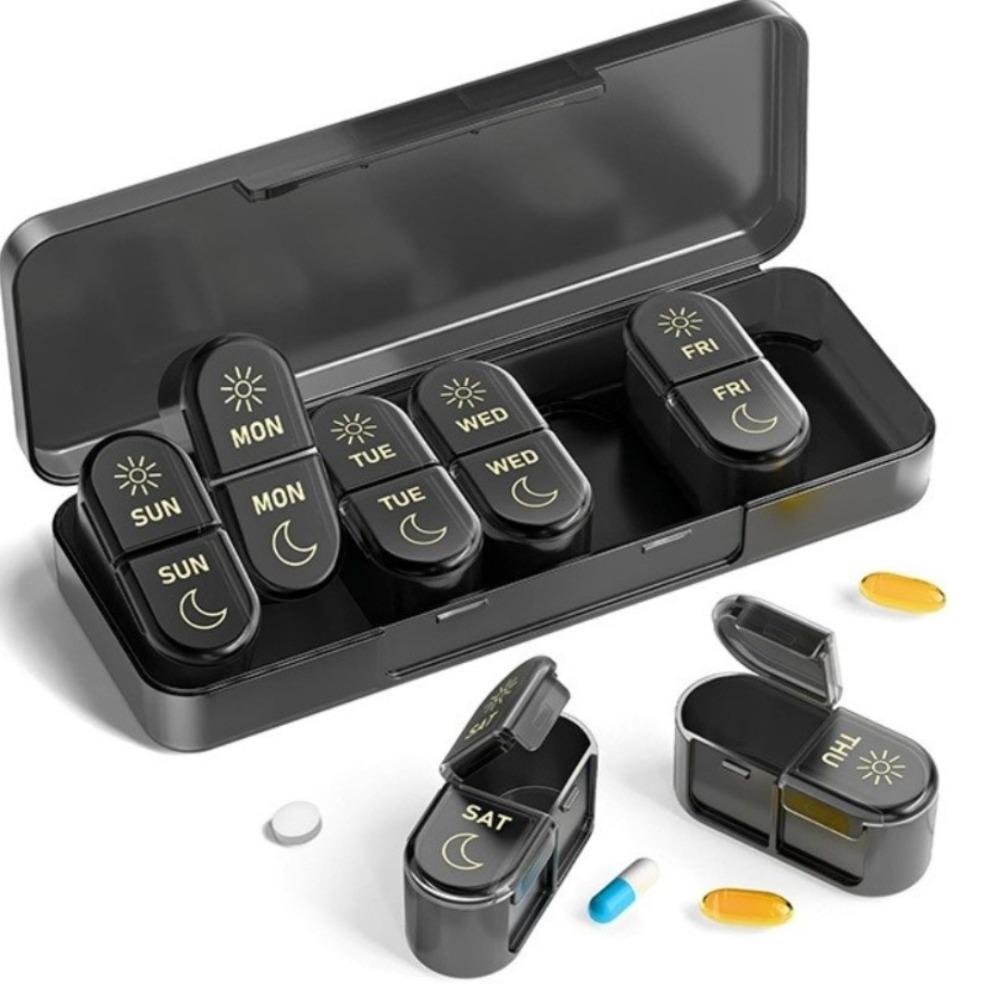 Portable 7 Days Am & Pm Pill Organizer 2 Times a Day Medicine Organizer Weekly Pill Case Moisture-proof Medicine Box for Travel чёрный
Portable 7 Days Am & Pm Pill Organizer 2 Times a Day Medicine Organizer Weekly Pill Case Moisture-proof Medicine Box for Travel чёрный