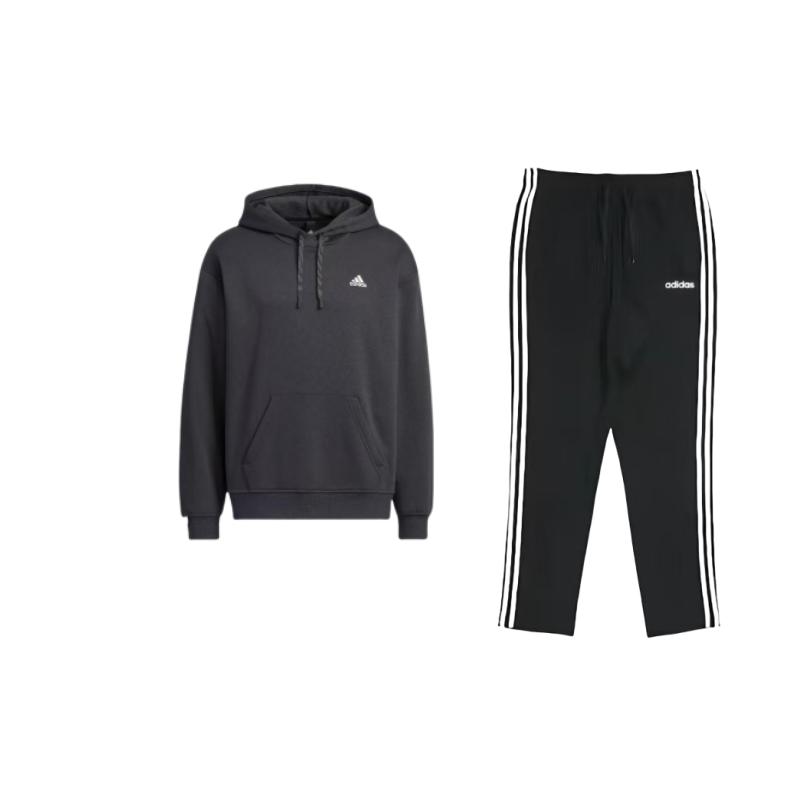 Adidas Solid Color Brand Logo Fleece Thick Long Sleeve Striped Mid Waist Pants Casual Sports Suit Men suit Black IB2731+DU0456+1 S
Adidas Solid Color Brand Logo Fleece Thick Long Sleeve Striped Mid Waist Pants Casual Sports Suit Men suit Black IB2731+DU0456+1 S